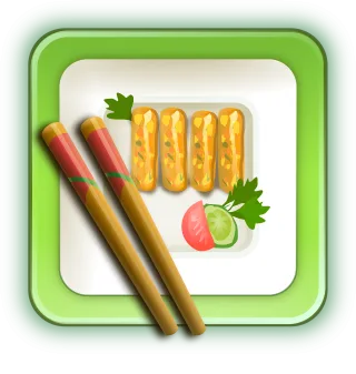 Sushi Food Plate Stickdatei
