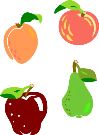 Fruit Apple Pear Stickdatei