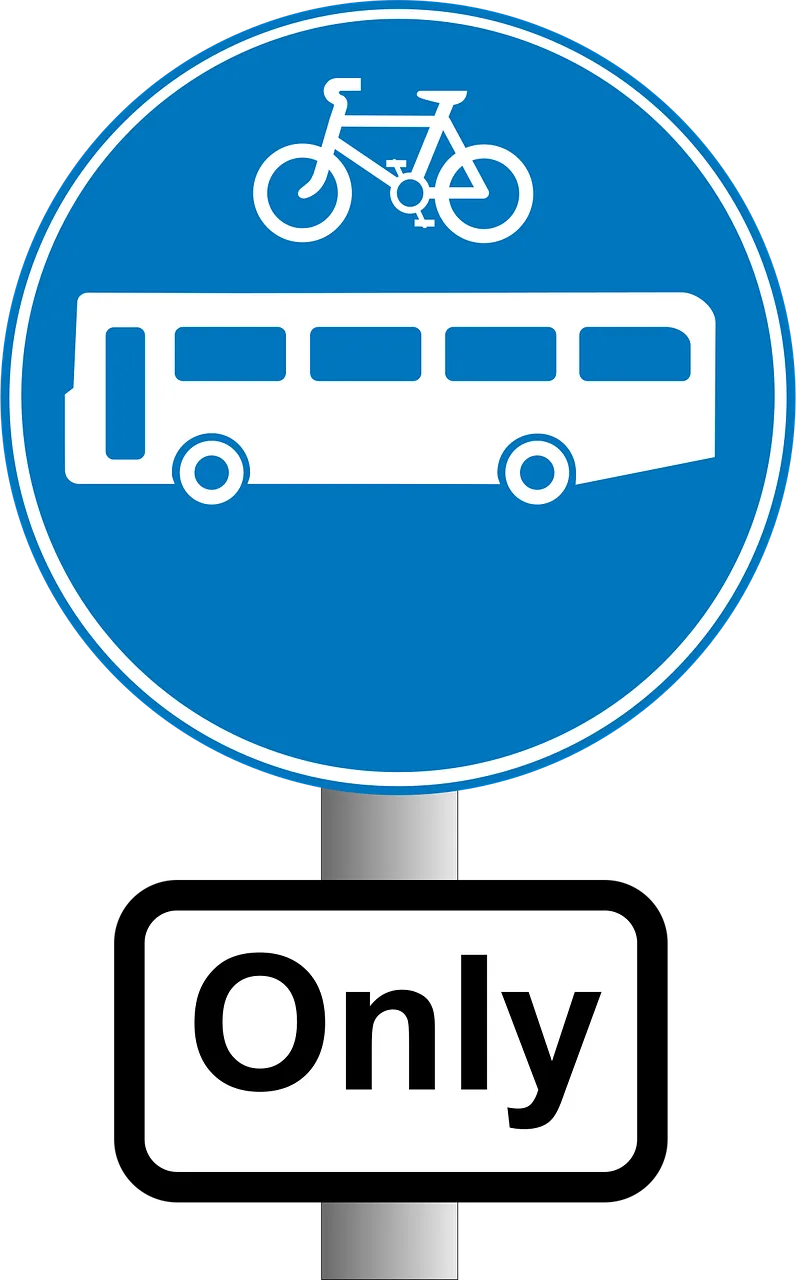 Bus Bike Road sign Stickdatei – Fahrzeuge