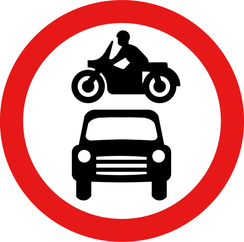 Ban on driving Motorcycle Car Stickdatei – Fahrzeuge