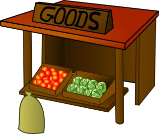 Market Goods Stall Stickdatei – Essen & Trinken