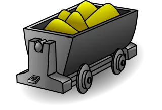 Train Wagon Gold Stickdatei
