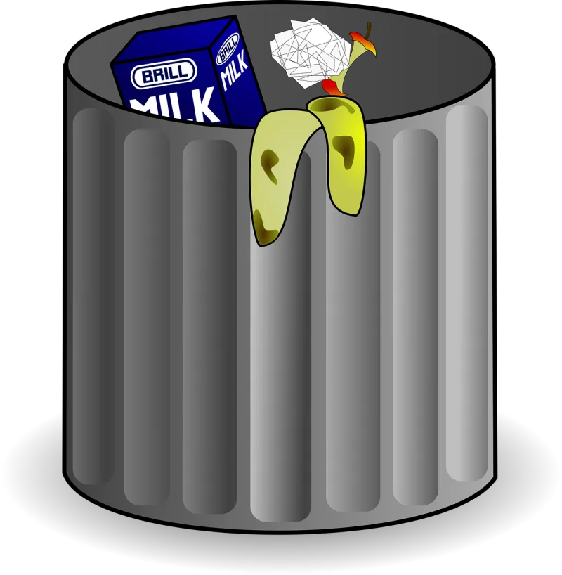 Bin Rubbish Trashcan Stickdatei – Essen & Trinken