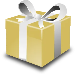 Present Gift Gold Stickdatei