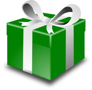 Present Gift Green Stickdatei