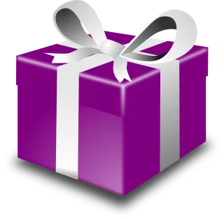 Present Gift Purple Stickdatei