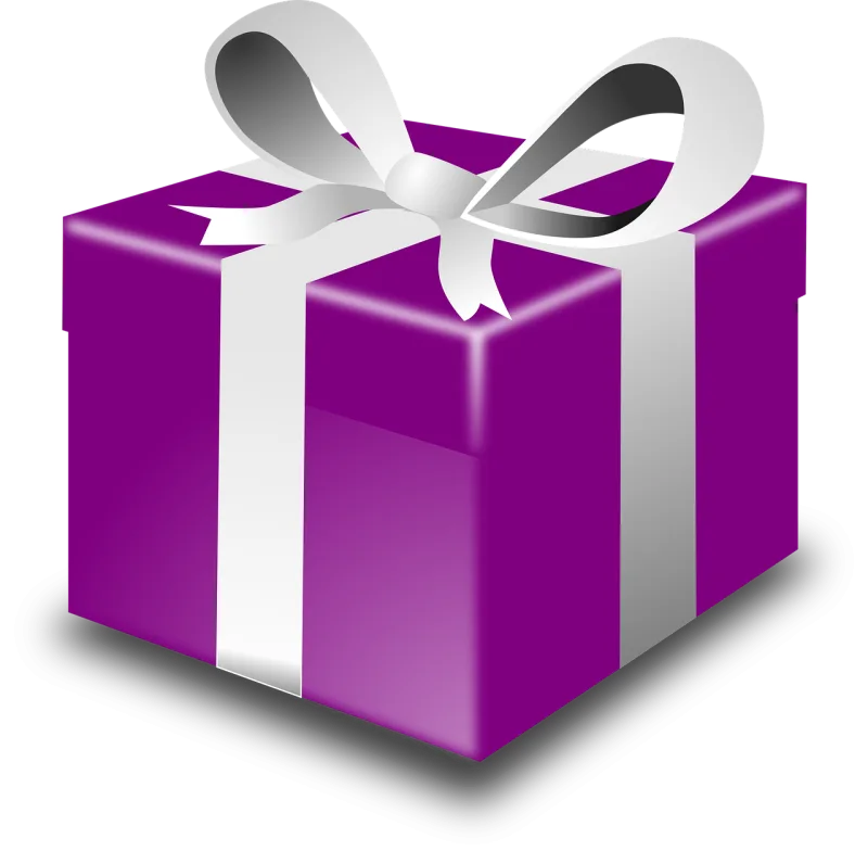 Present Gift Purple Stickdatei – Herzen & Liebe