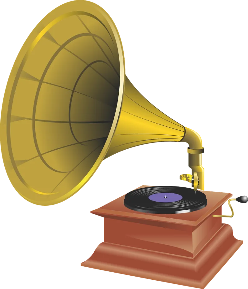 Gramophone Music Plate Stickdatei – Musik