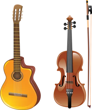 Guitar Violin Bow Stickdatei