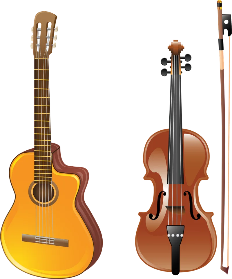 Guitar Violin Bow Stickdatei – Musik