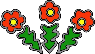Flowers Nature Red Stickdatei – Blumen