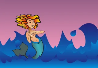 Mermaid Women Girl Stickdatei
