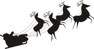 Santa claus Reindeer Christmas Stickdatei