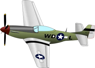 Mustang Airplane Aircraft Stickdatei