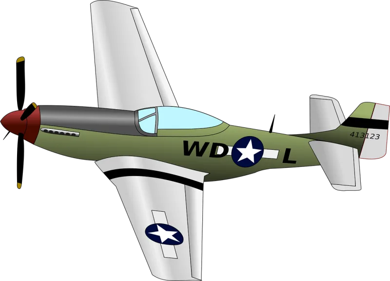Mustang Airplane Aircraft Stickdatei – Fahrzeuge