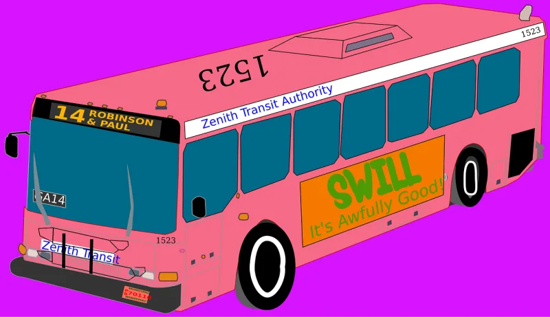 Bus Transportation Vehicle Stickdatei – Fahrzeuge