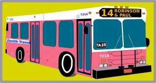 Bus Transportation Vehicle Stickdatei