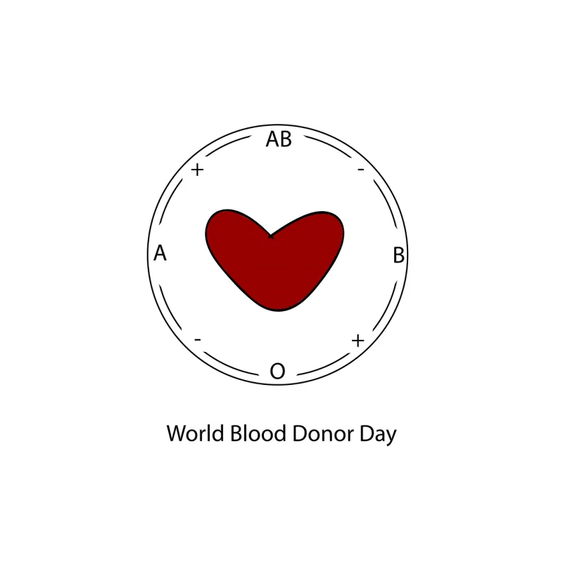 World blood donor day A heart Donation Stickdatei – Herzen & Liebe