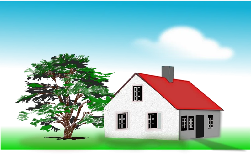 House Home Residence Stickdatei – Natur