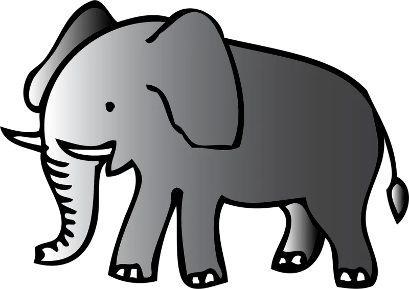 Elephant Animal Mammal Stickdatei – Tiere