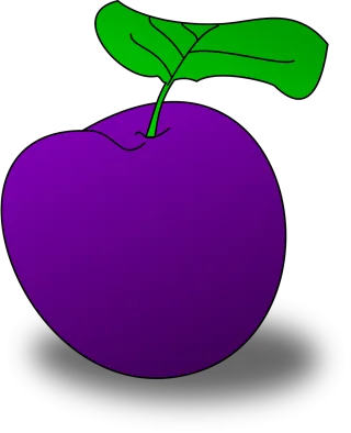 Plum Food Fruit Stickdatei