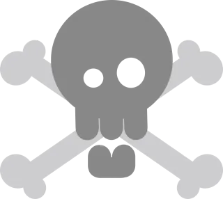 Pirate Crossbones Skull Stickdatei