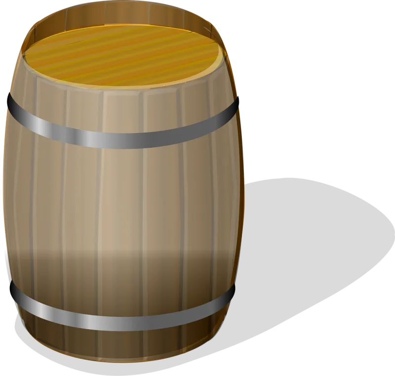 Barrel Container Wooden Stickdatei – Essen & Trinken