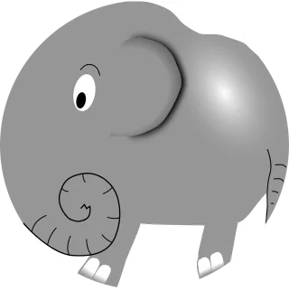 Elephant Mammal Wildlife Stickdatei