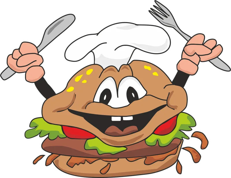 Burger Hamburger Cheeseburger Stickdatei – Essen & Trinken