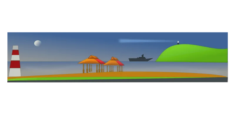 Beach Nature Evening Stickdatei – Fahrzeuge