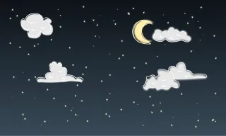 Moon Night sky Sky Stickdatei