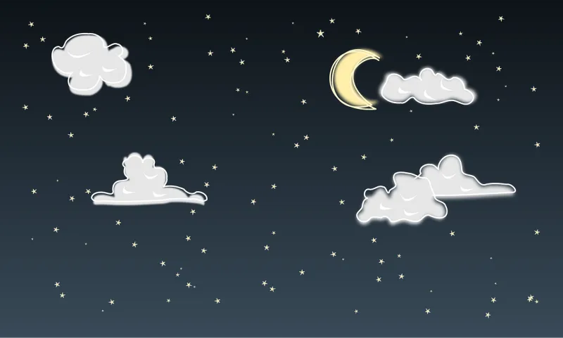 Moon Night sky Sky Stickdatei – Natur
