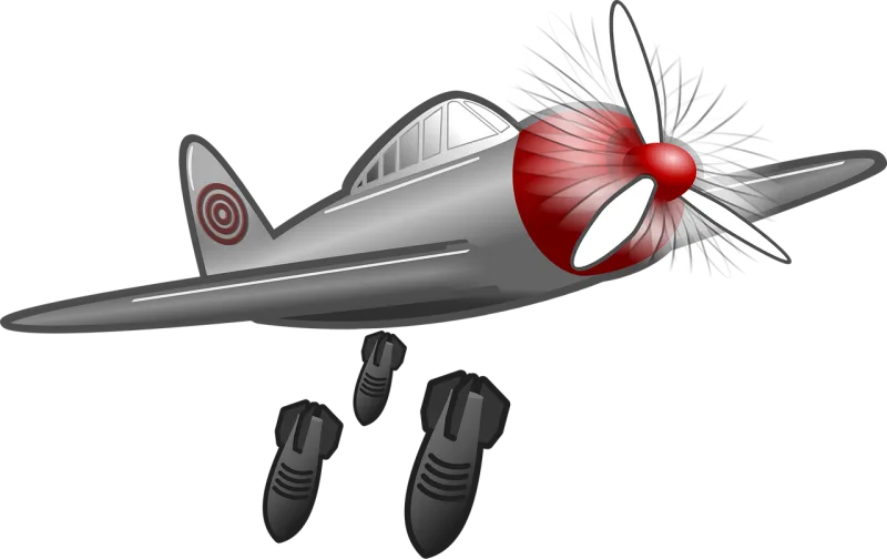 Air raid Bombing raid Bomber Stickdatei – Kinder