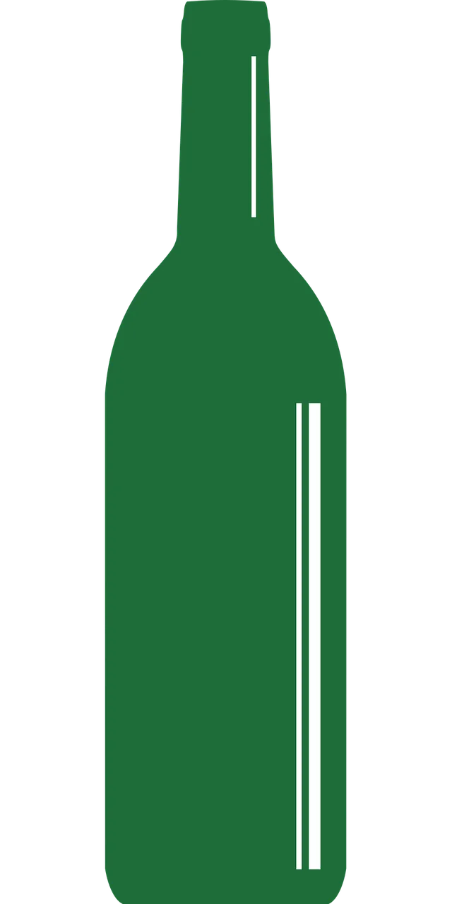 Bottle Green Wine Stickdatei – Essen & Trinken