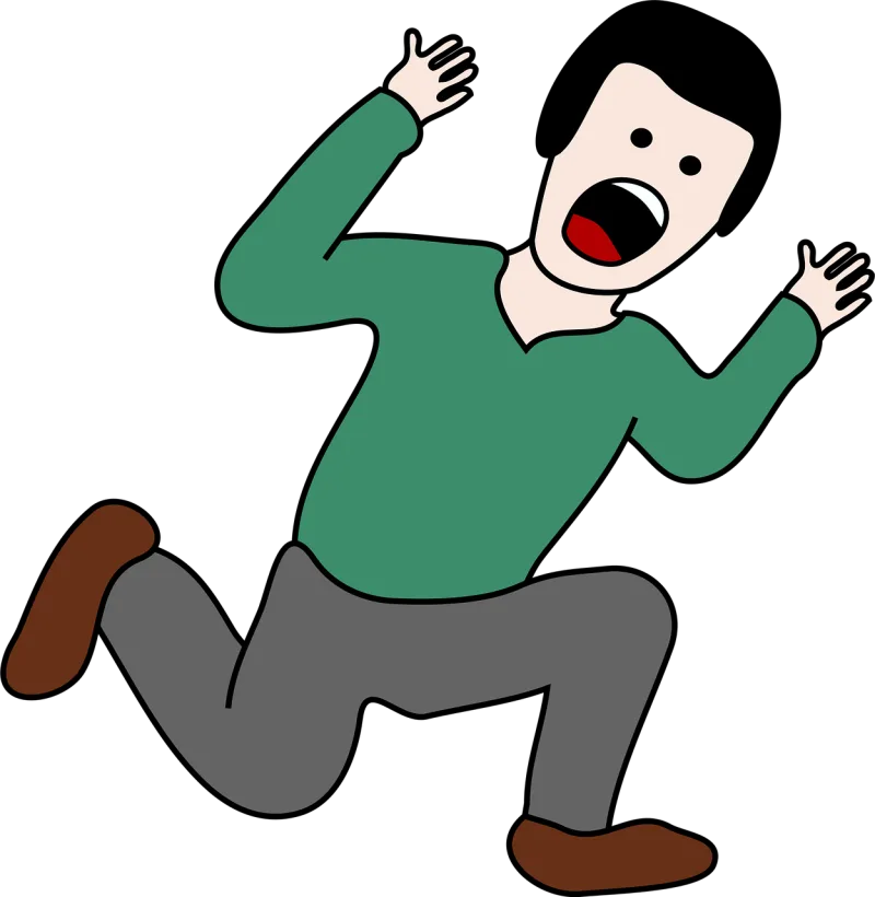 Panic Man Screaming Stickdatei – Sport