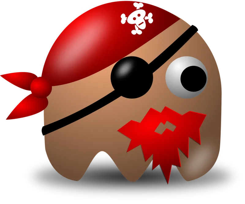 Pirate Pacman Pac-man Stickdatei – Kinder