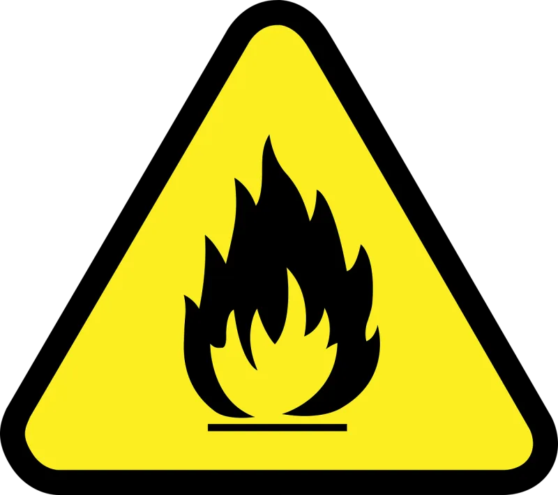 Caution Flammable Industrial security Stickdatei – Fahrzeuge