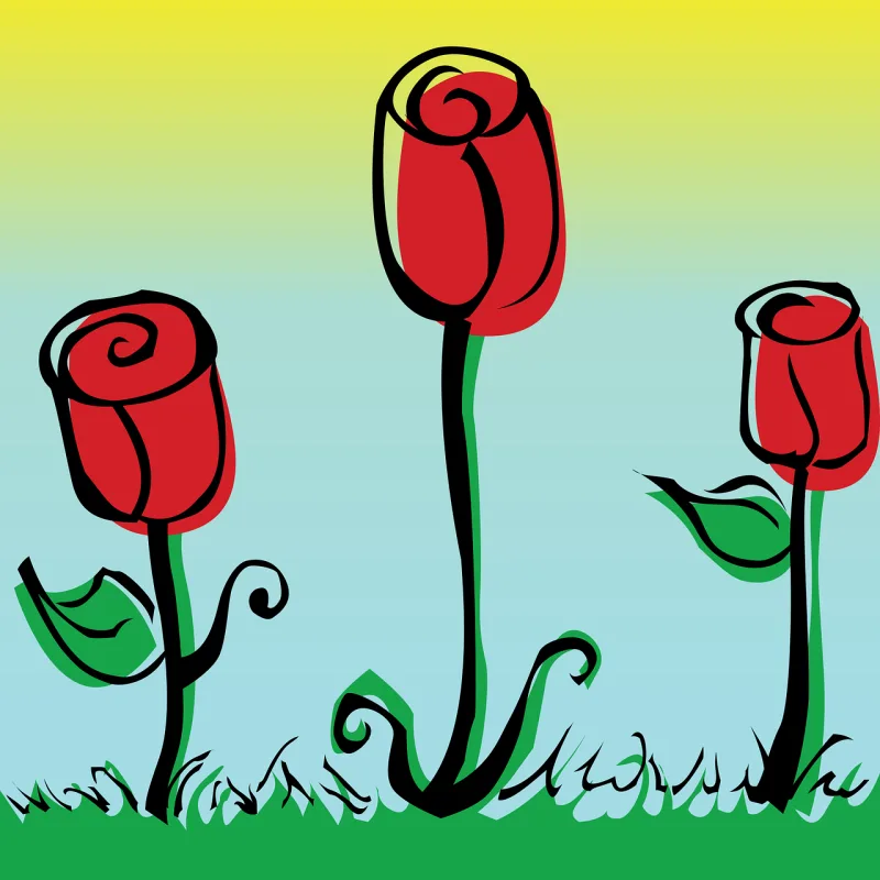 Flowers Roses Flower background Stickdatei – Blumen
