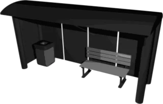 Shelter Bus stop Transportation Stickdatei