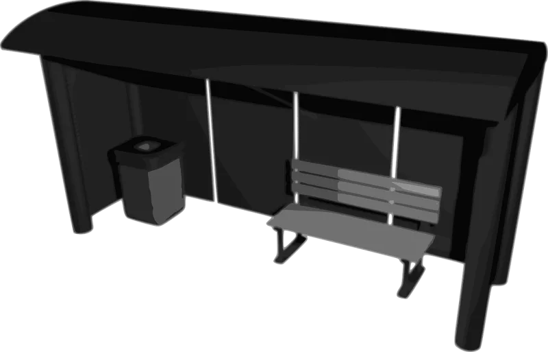 Shelter Bus stop Transportation Stickdatei – Fahrzeuge