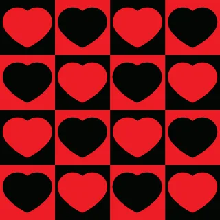 Courageous Heart Red Stickdatei
