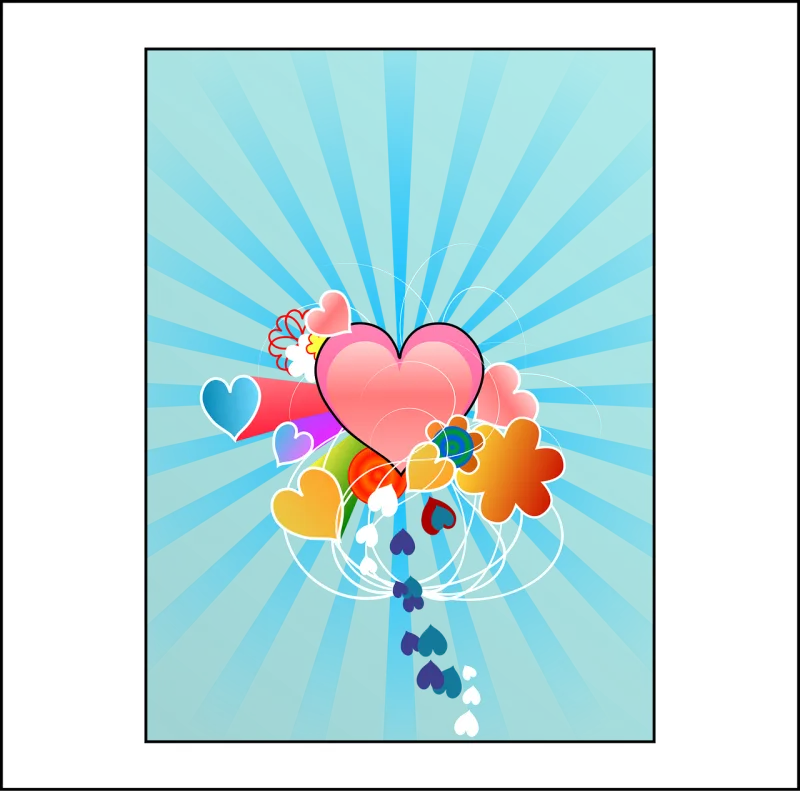 Hearts Love Pink Stickdatei – Herzen & Liebe