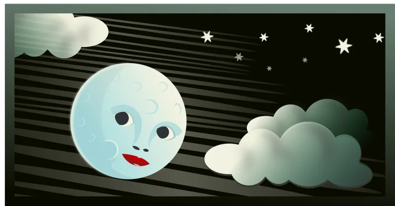 Clouds Nature Moon Stickdatei – Natur