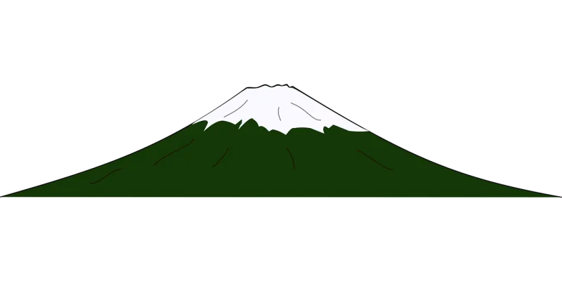 Volcano Nature Fuji Stickdatei – Natur