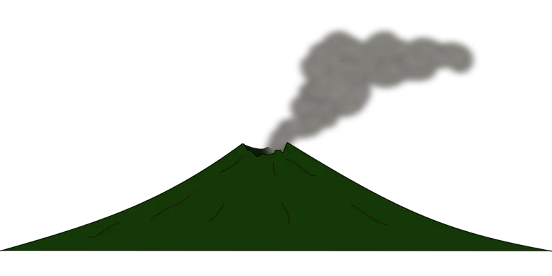 Volcano Disaster Eruption Stickdatei – Natur