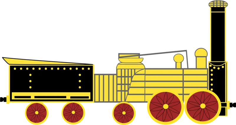 Locomotive Railroad Train Stickdatei – Kinder