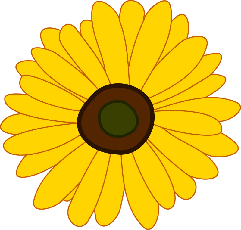 Sunflower Flower Plant Stickdatei – Blumen
