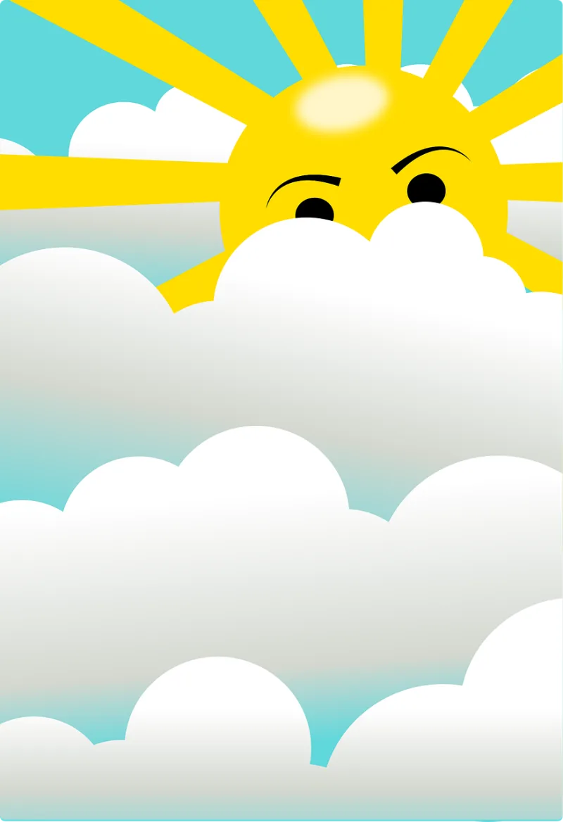 Sun Nature Clouds Stickdatei – Natur