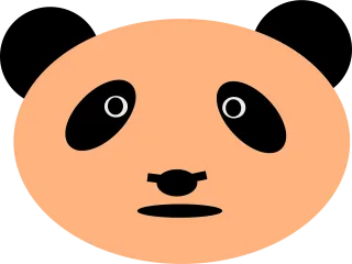 Panda Bear Face Stickdatei