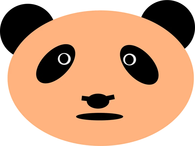 Panda Bear Face Stickdatei – Tiere